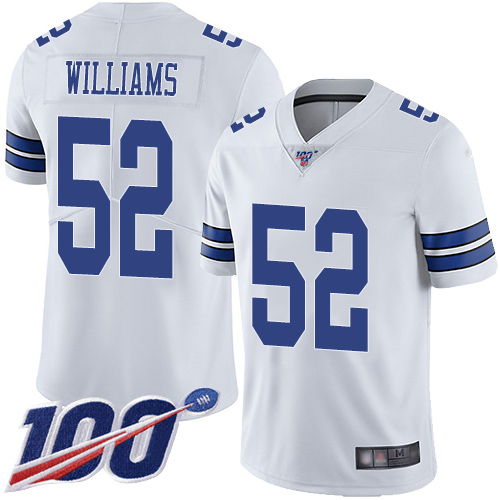 Men Dallas Cowboys Limited White Connor Williams Road #52 100th Season Vapor Untouchable NFL Jersey->dallas cowboys->NFL Jersey